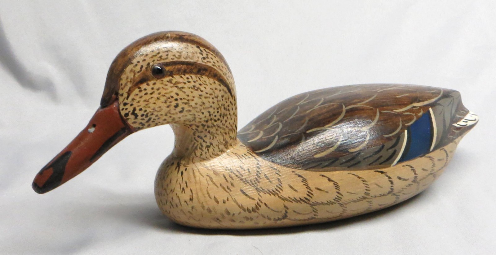 Charles “Chas.” Moore Carved 1983 Duck Decoy llinois River Style – Mallard Duck