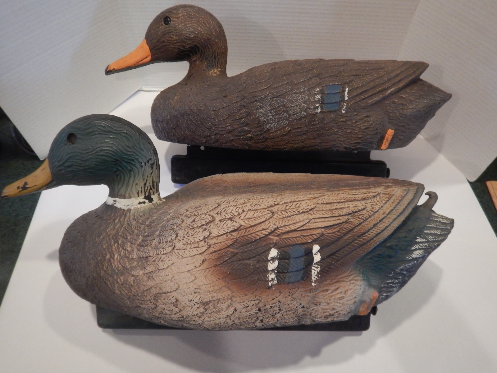 Vintage Flambeau Mallard Drake & Hen Duck Decoy Cabin Decor USA 18″ (L24)
