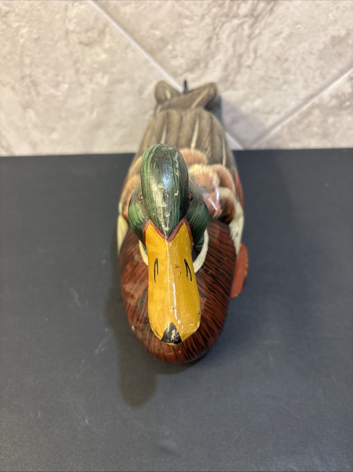 Hand Carved & Painted Wooden Duck Made In The Philippines