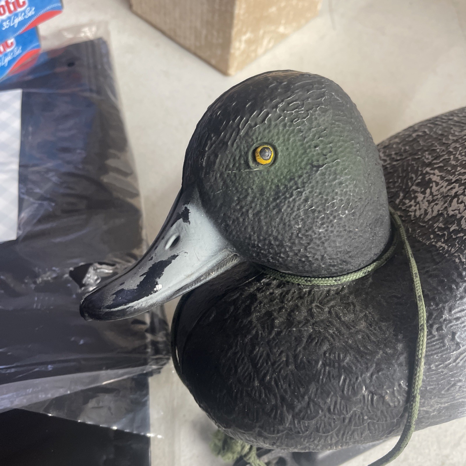 Vintage Mallard Duck Decoy Sport Plastic Carry Lite Goldeneye Made in Italy