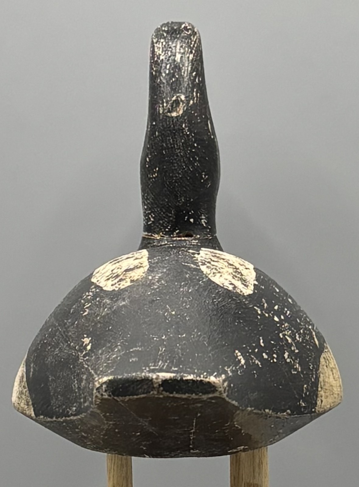 *ORIGINAL PAINT*GANANOQUE, ONT BLUEBILL DRAKE ANTIQUE DUCK DECOY *BILL HUNT (?)*