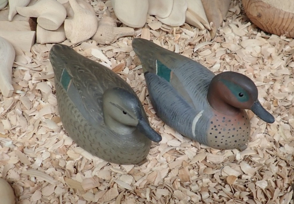 Bob Biddle (1937-2025) Media Pennsylvania Green Wing Teal Decoys