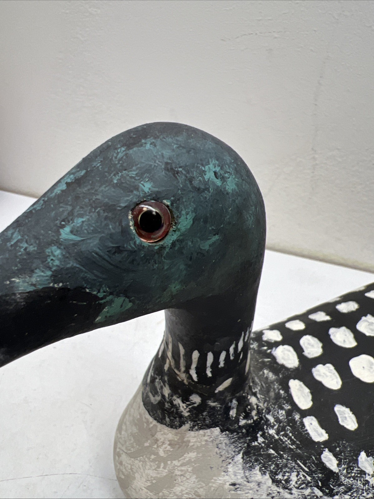 Common Loon Duck Decoy Solid Wood Hand Painted By John Hohing 1980