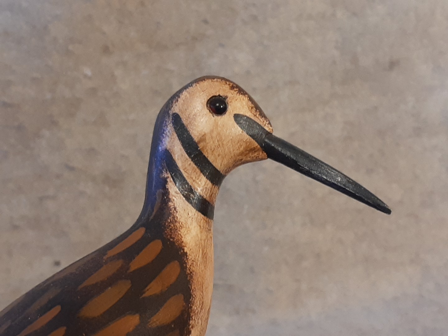 Vintage Carved Shorebird Decoy branded & Signed Jerry Hutchins Sport’en Art 102