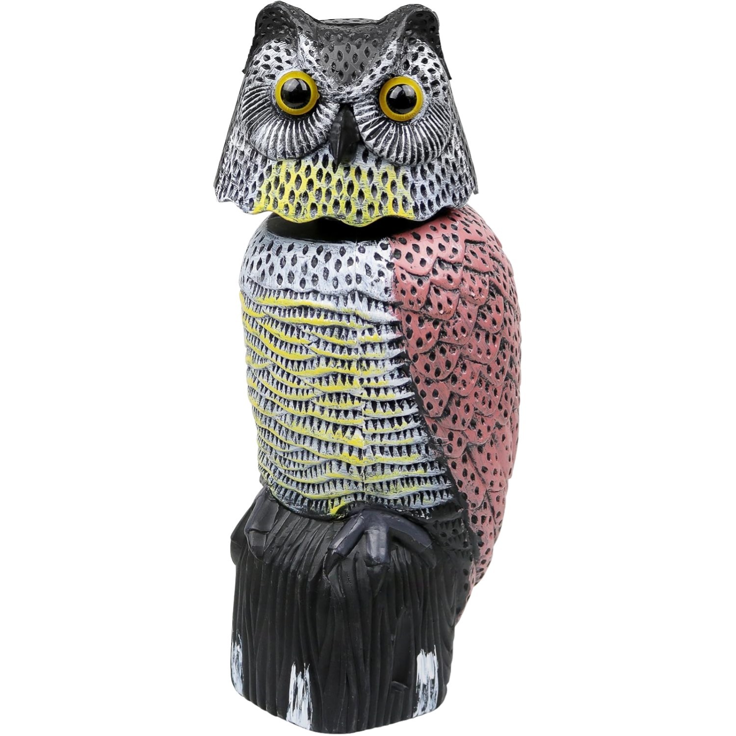 16″ Realistic Owl Decoy with Rotating Head – Effective Bird Scare Solution