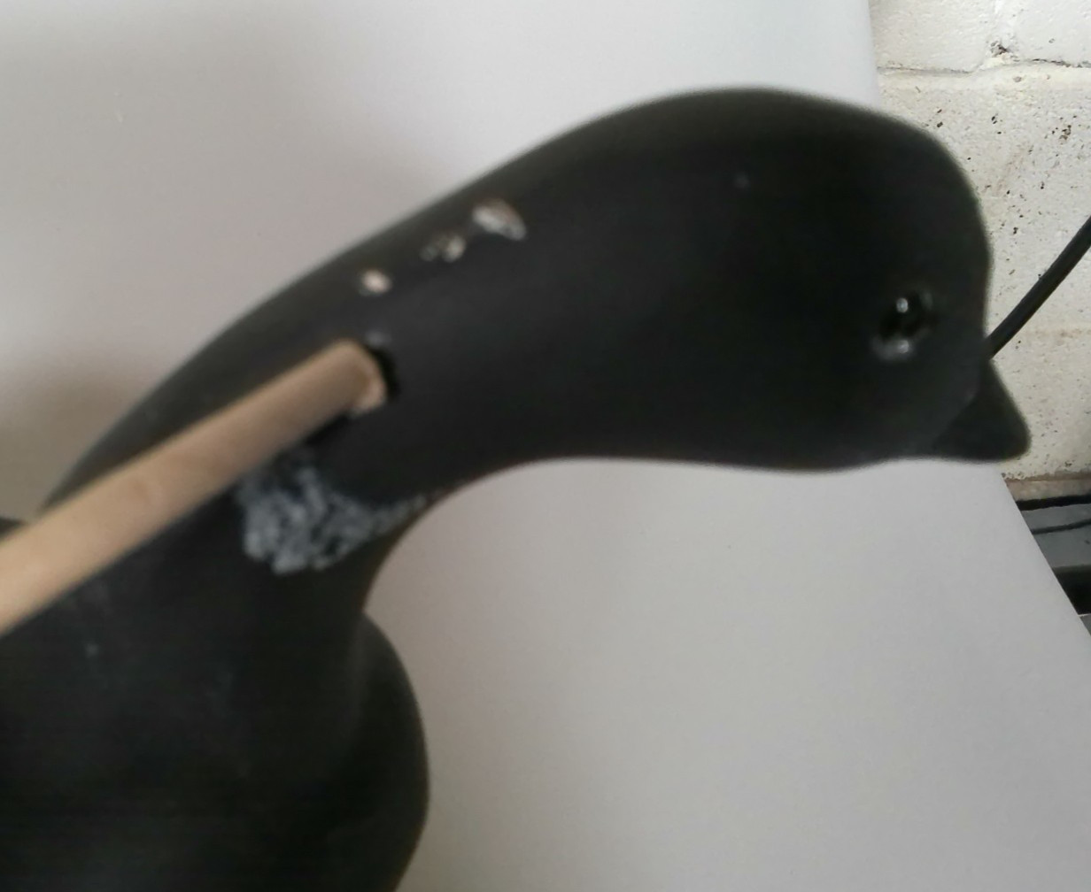 Signed AJ Birdsall Goose Decoy Wood Carved Canada Goose Folk Art Duck Hunting