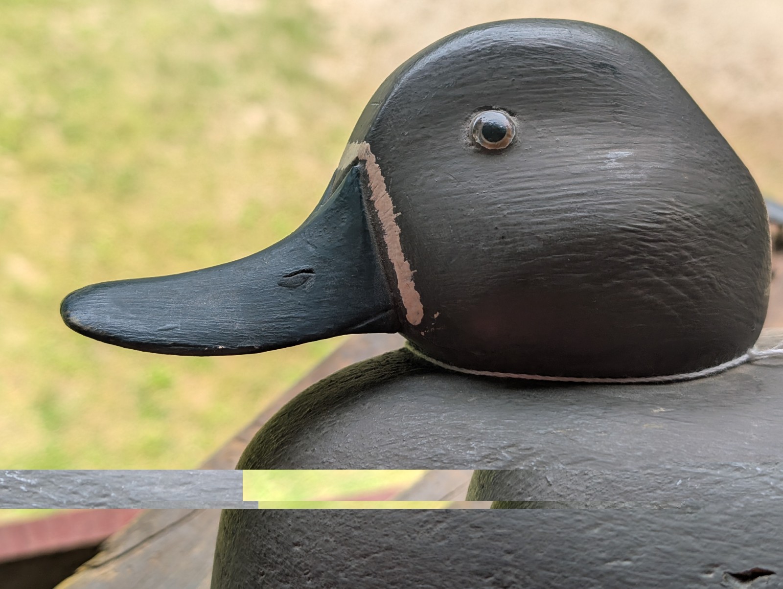 VINTAGE CARVED WOODEN HUNTING DUCK DECOY FOR SALE 192 Signed Dave Mackie