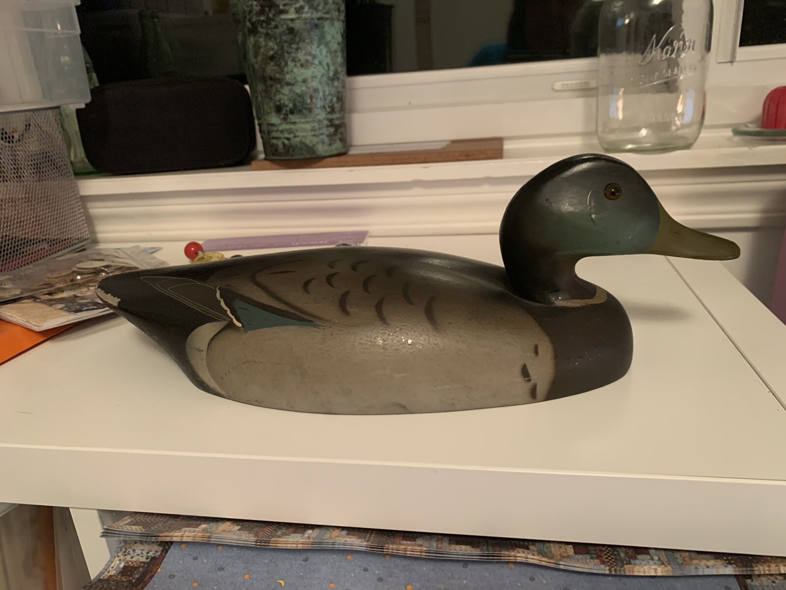 Antique Vintage Collectible Male Mallard Duck Decoy Collectible