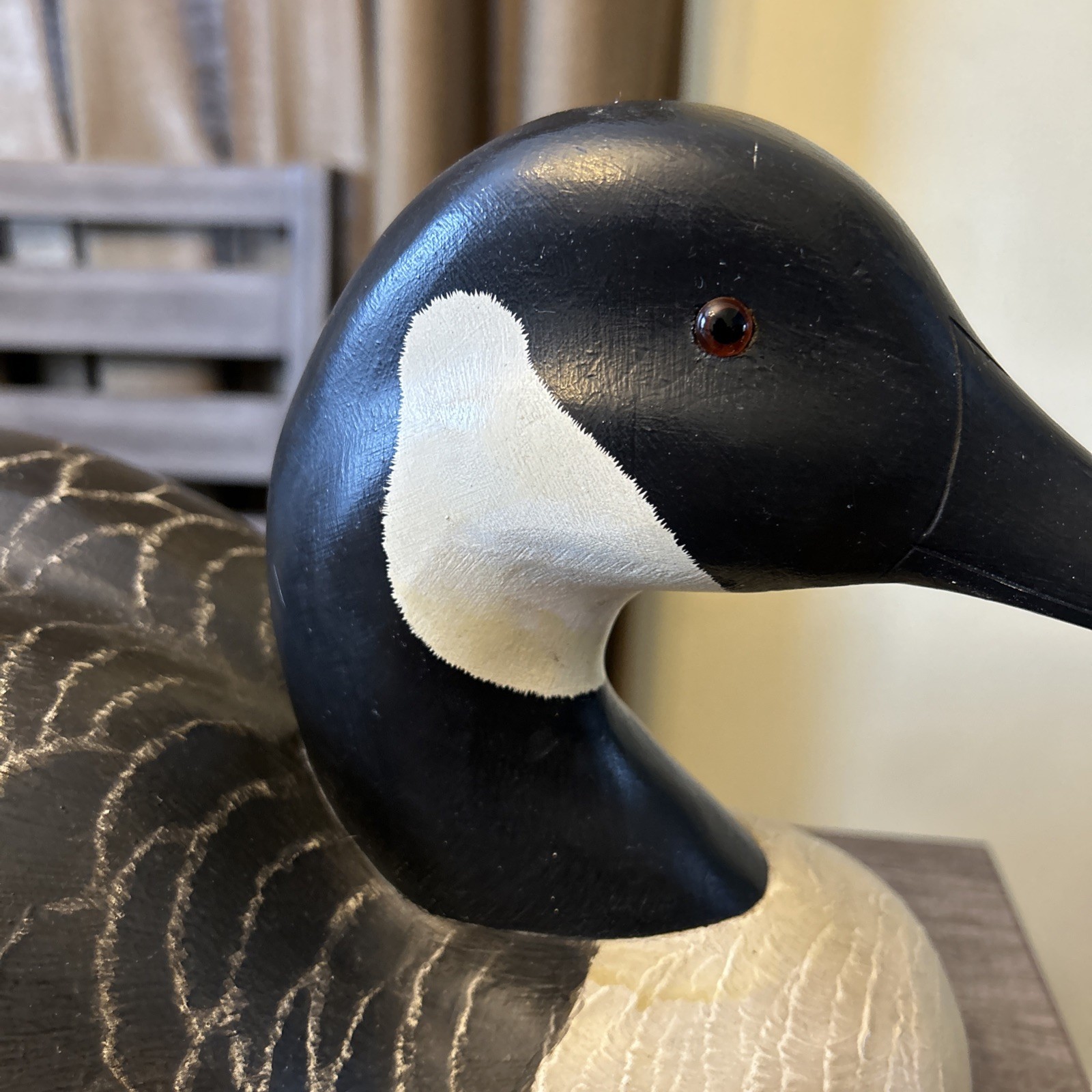 Wildfowler Decoys Babylon N.Y Large Canadian Goose Decoy Signed Anne Madsen