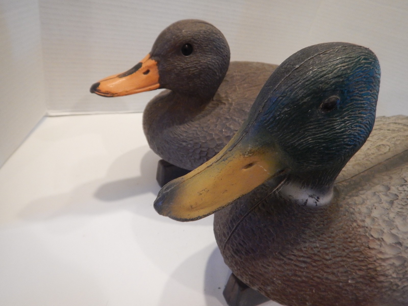 Vintage Flambeau Mallard Drake & Hen Duck Decoy Cabin Decor USA (L22)