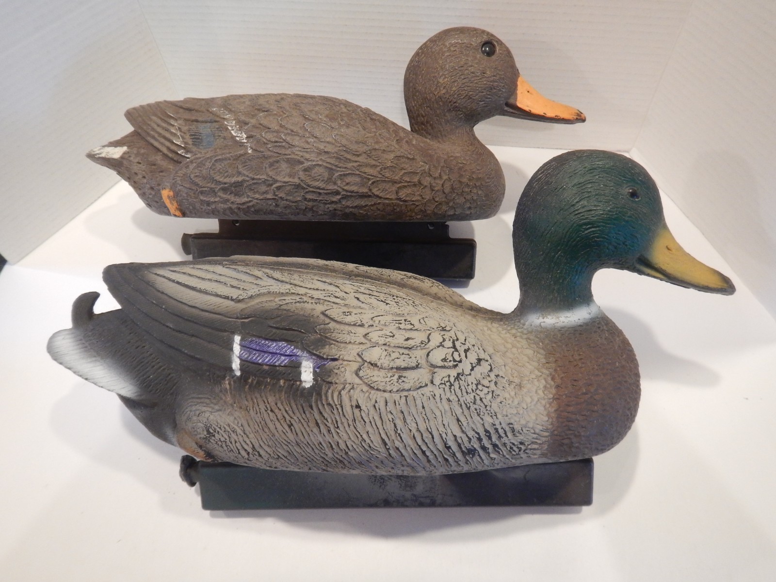 Vintage Flambeau Mallard Drake & Hen Duck Decoy Cabin Decor USA (L22)