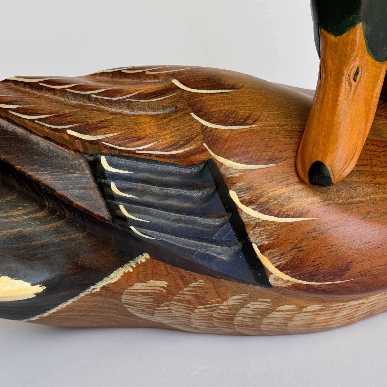 Vintage K.W. White Ducks Unlimited DU Mallard Duck Decoy Signed & Numbered