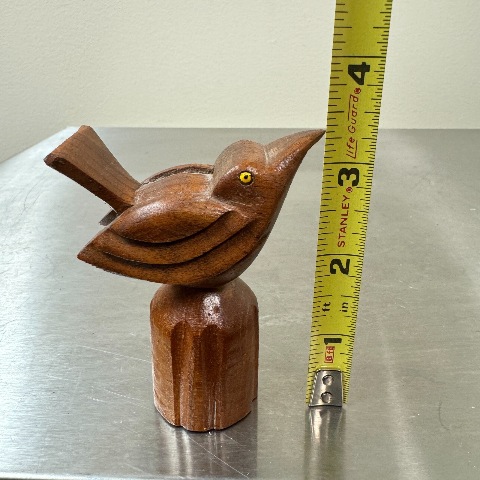 VTG Carved Bird Figure by Duck Decoy Carved Harold Young