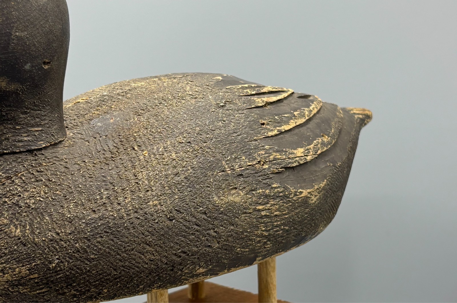 *ORIGINAL PAINT* *QUEBEC* WILLIE LEDUC (1886-1968) ANTIQUE WOODEN DUCK DECOY
