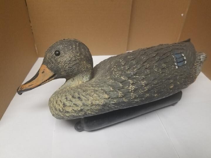 Vintage 17″ Plastic Carrylite Mallard Duck Decoy