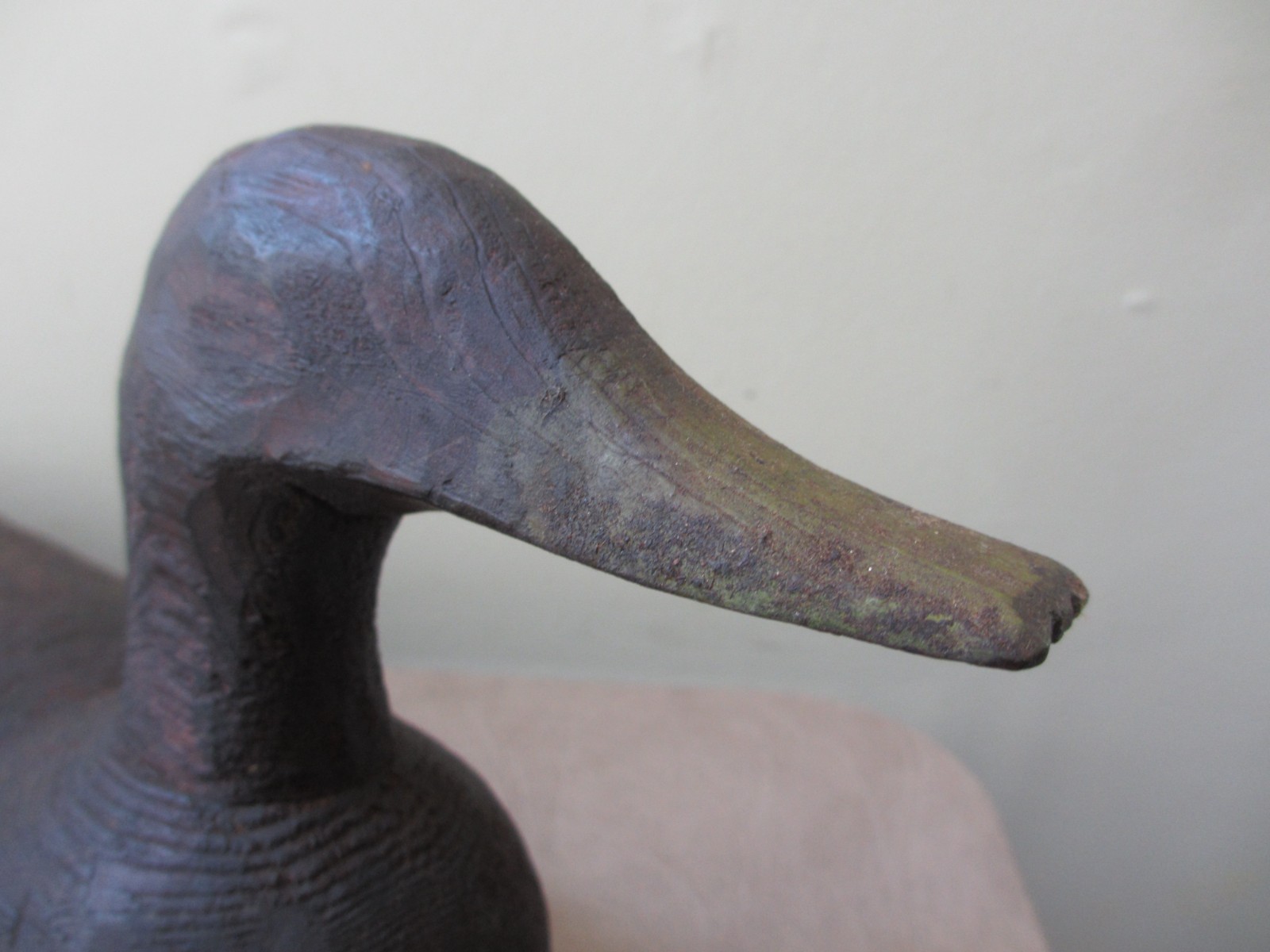 Antique MAINE Primitive Wood Duck Decoy Hand Carved Folk Art Working Bird