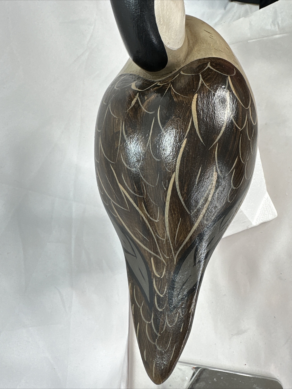 Charles Chas A Moore Hand-Carved Painted 11.25 Duck Decoy 1984 Signed Excellent