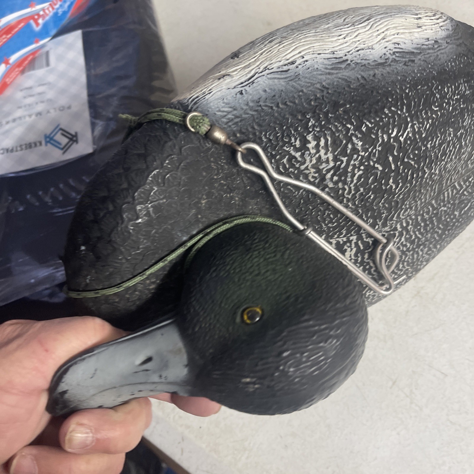 Vintage Mallard Duck Decoy Sport Plastic Carry Lite Goldeneye Made in Italy