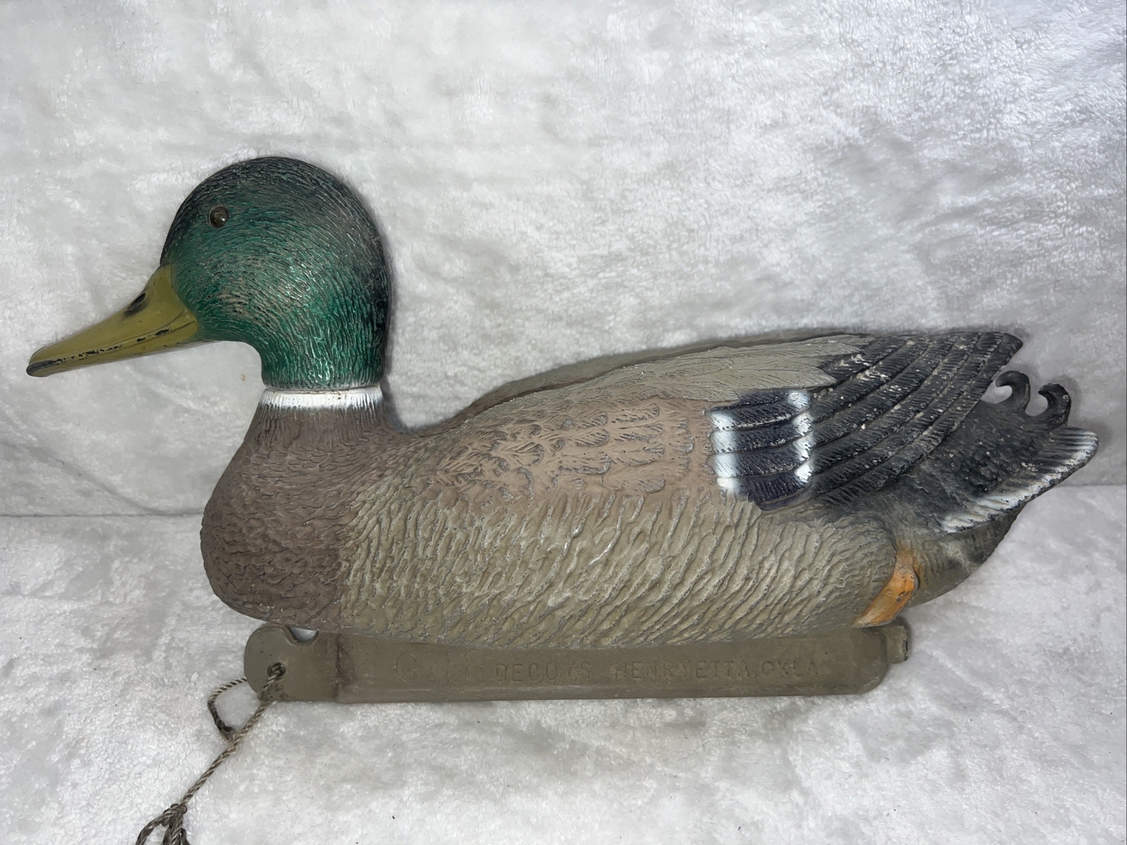 Vintage DUCK DECOY Plastic 15” Mallard Drake