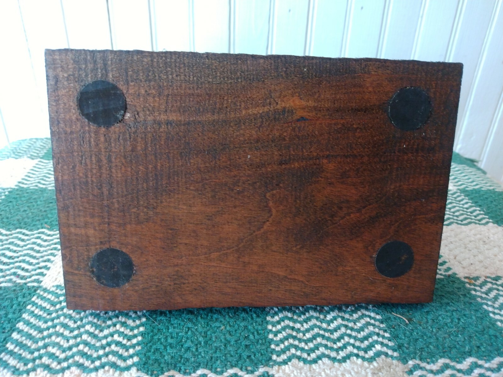 2 Wood Hand Made Duck Decoy Stands Dark Colored Stain