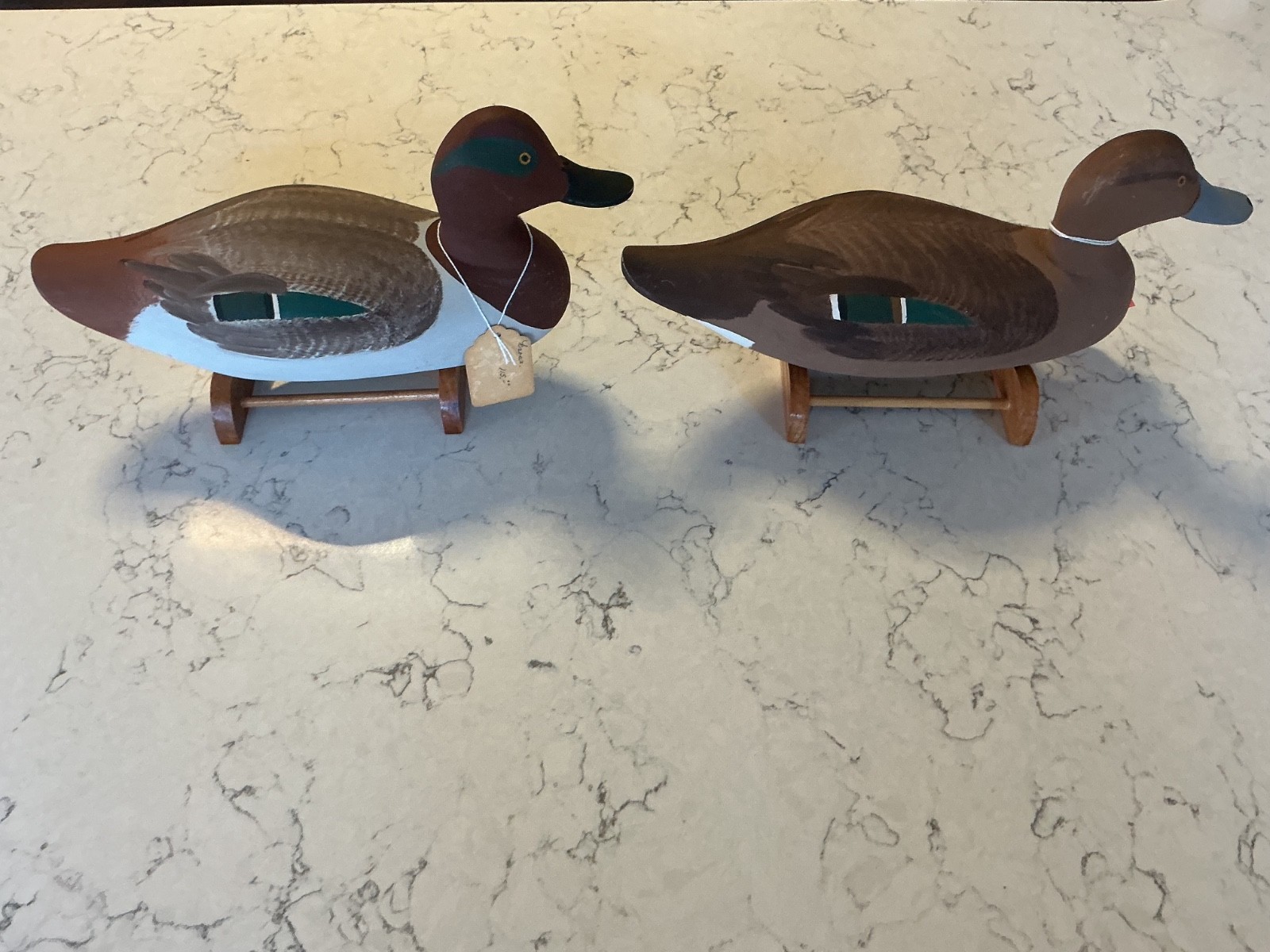 Paul Gibson green wing teal pair very nice matched pr.