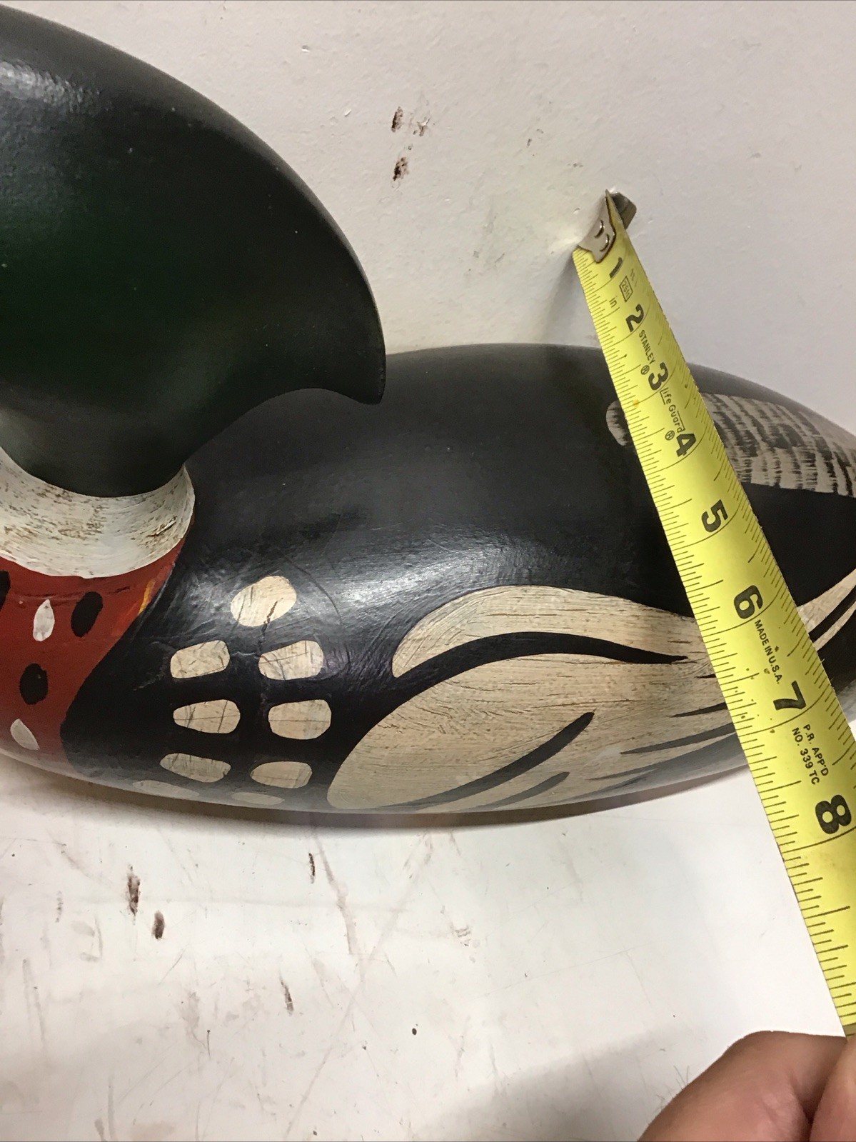 Red-breasted Merganser Drake Duck Decoy 20” Long Excellent Condition