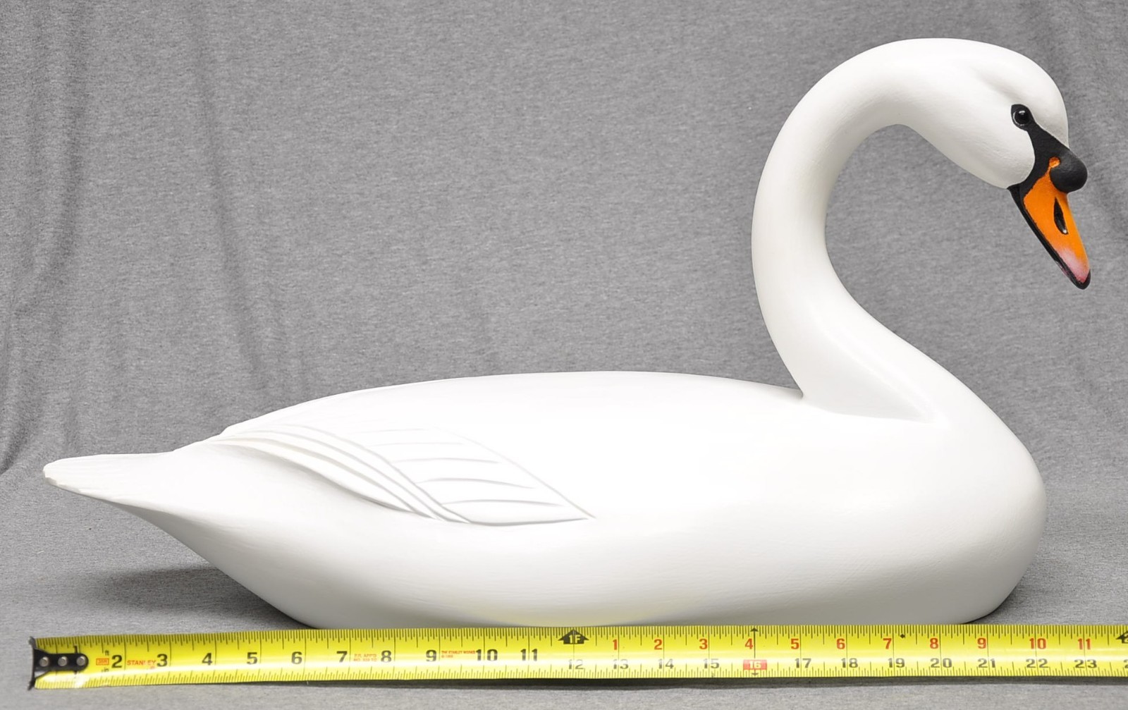 TRUMPITER SWAN DUCK DECOY ORIGINAL PAINT GLASS EYES BY DARKFEATHER FREEDMAN SIGN