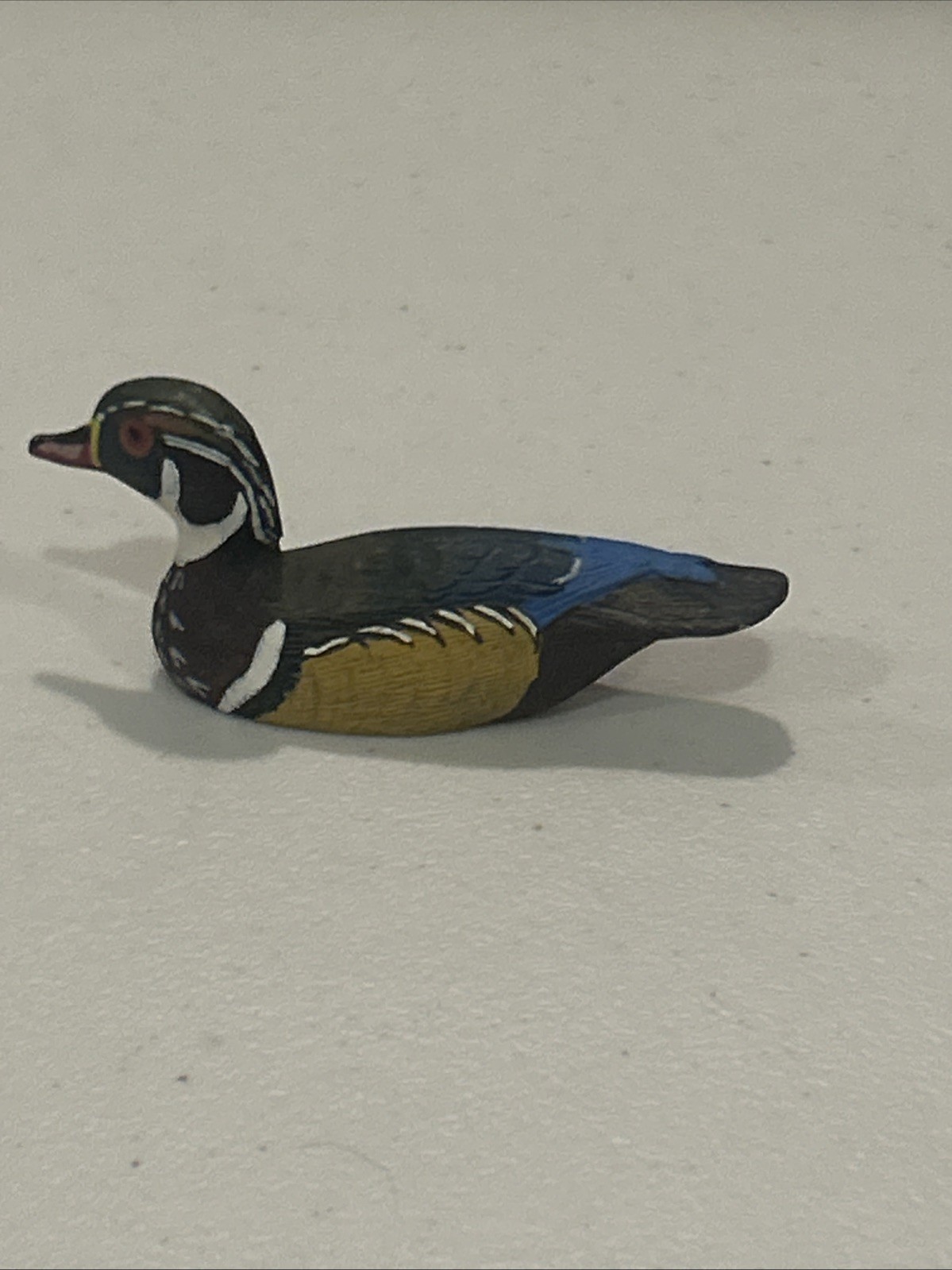1970s Bill Callahan Signed Hand Painted Mini Pewter Mandarin Duck Decoy Pair (2)