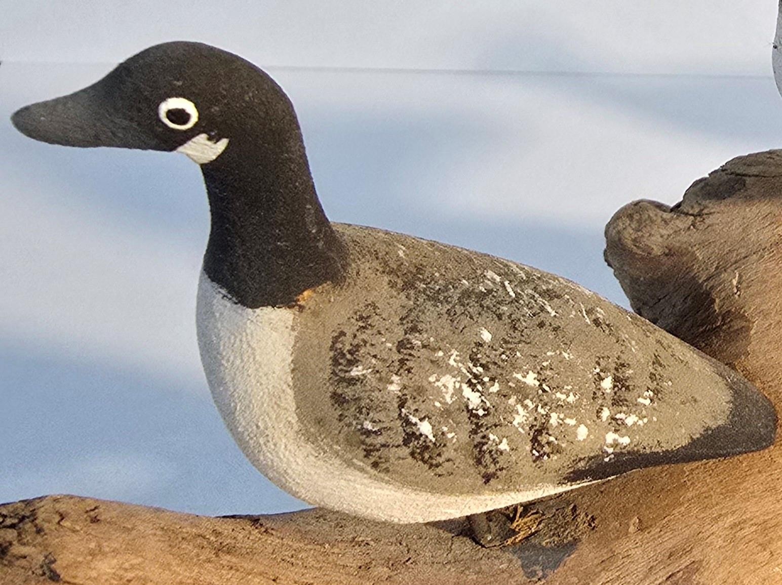 Hand Carved Miniature Canada Goose Decoys on Driftwood Folk Art Wildlife Carving