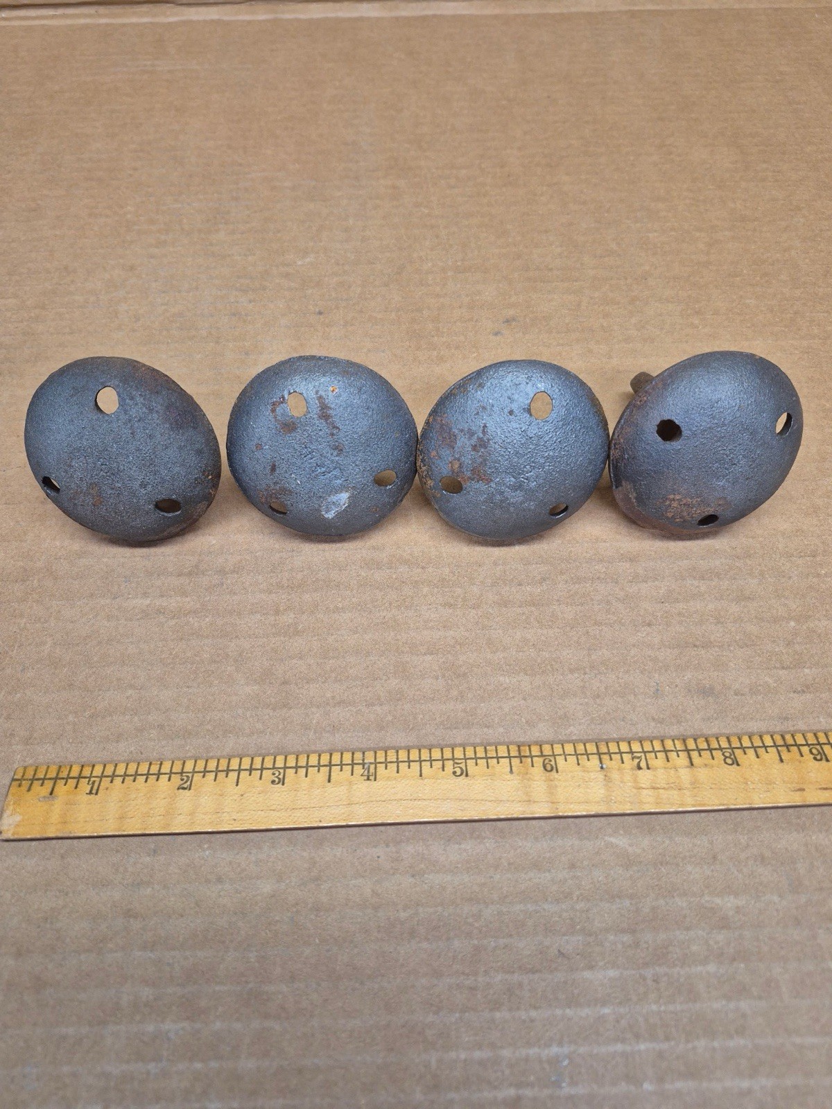 4 Vintage Duck Decoy Mushroom Anchor Cast Iron 8 OZ Decor