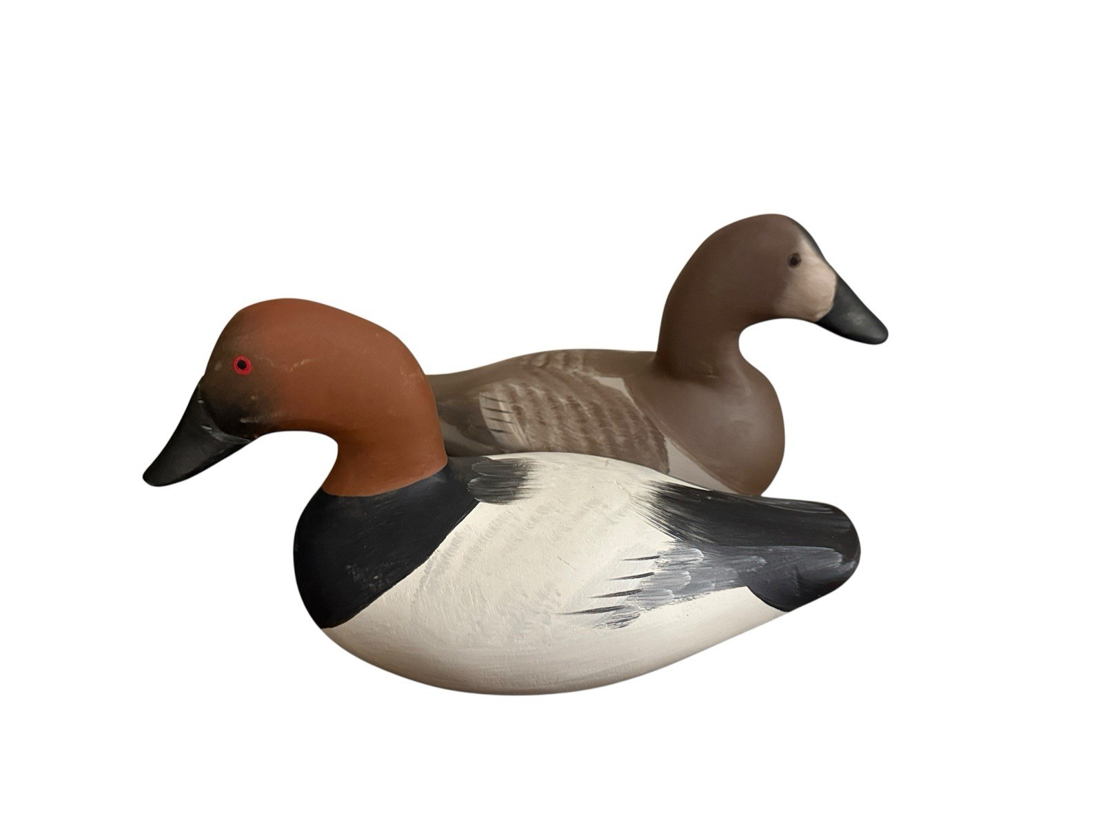 Bob Jobes Canvasback Decoy Pair Havre de Grace MD Original Upper Bay 2007 1/2 Sz