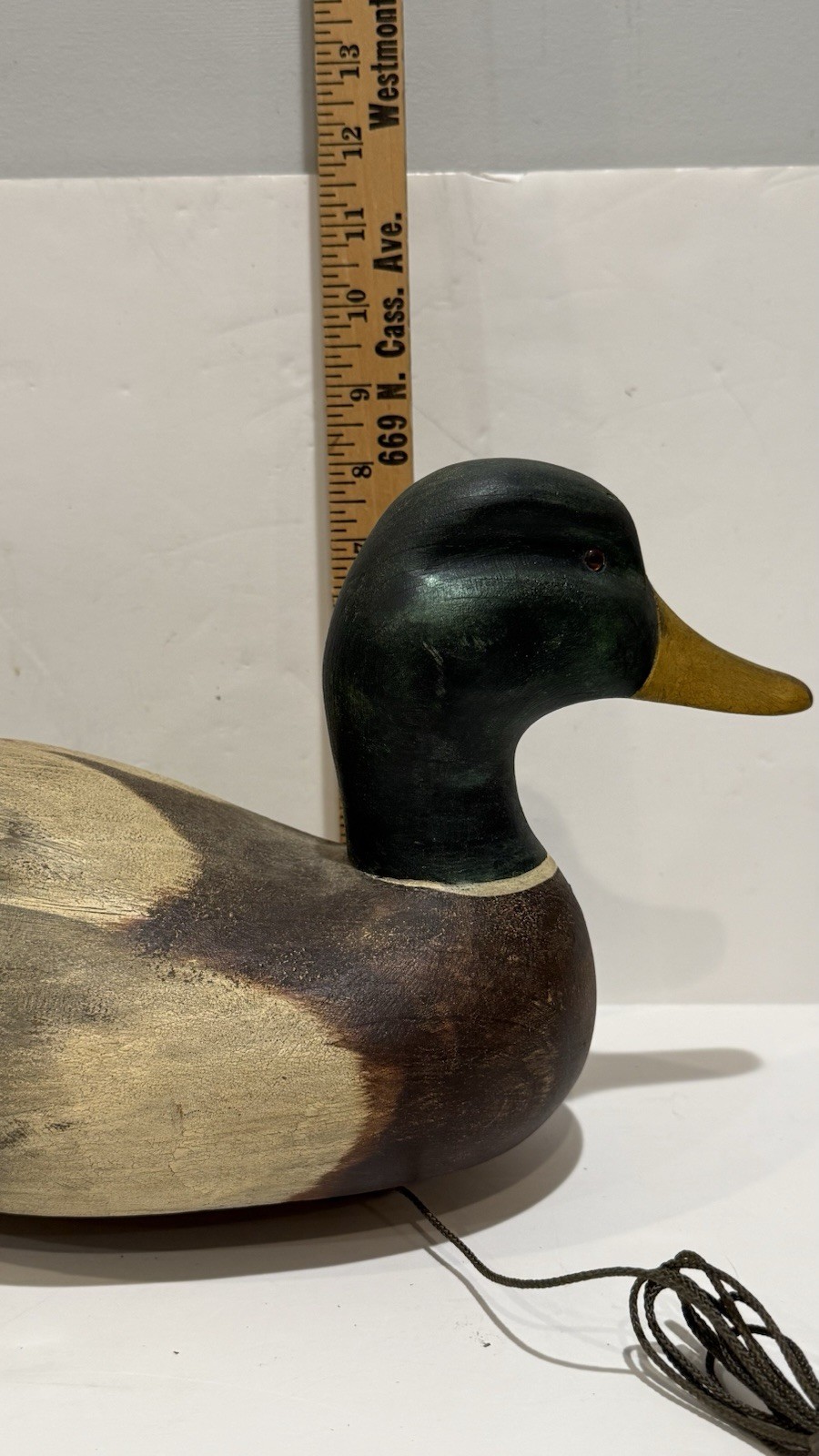 Ducks Unlimited Lac La Croix Decoy Artsit Signed Hand Carved Mallard