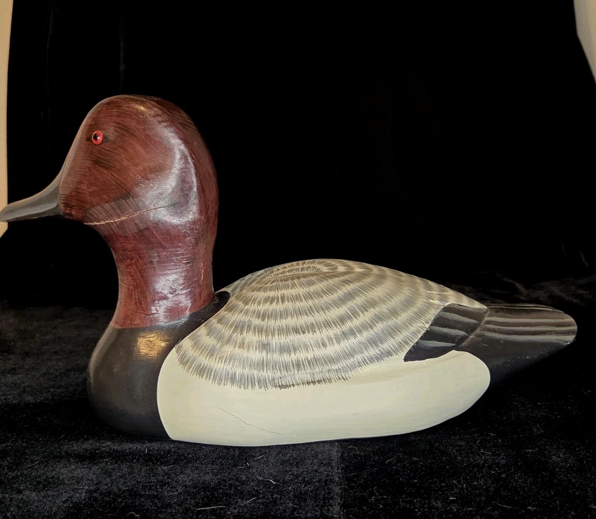 Hand Painted Decoy Duck Canvasback Unsigned 12 Inch
