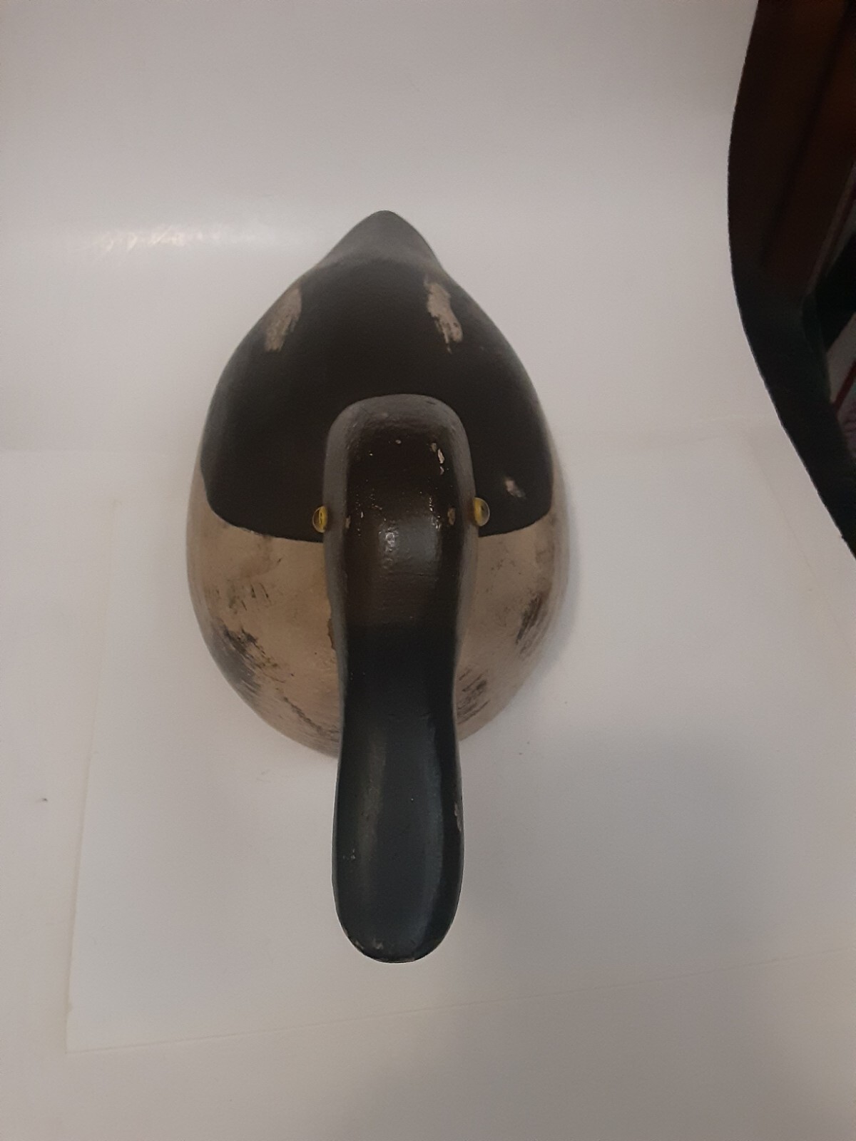 Vintage Estate GOLDENEYE WOODEN Duck DECOY Pencil Signed/Dated