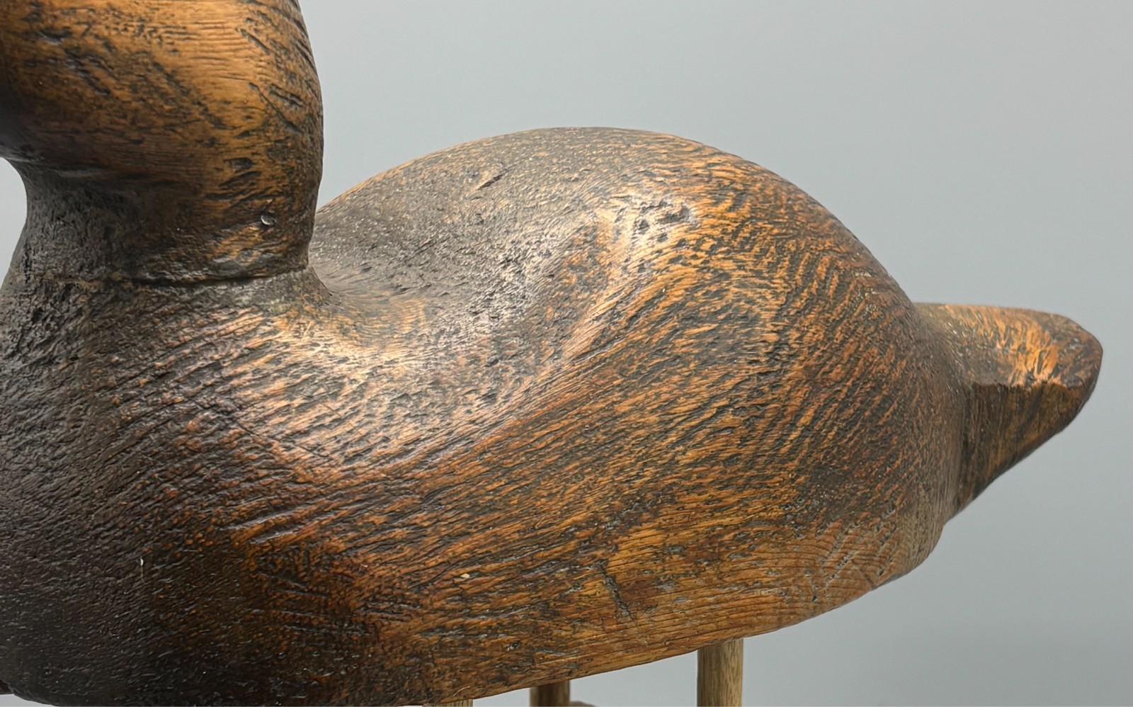 RARE MONTREAL QUEBEC BLUEBILL DRAKE VINTAGE DUCK DECOY BY EARL WILDE (1921-1986)