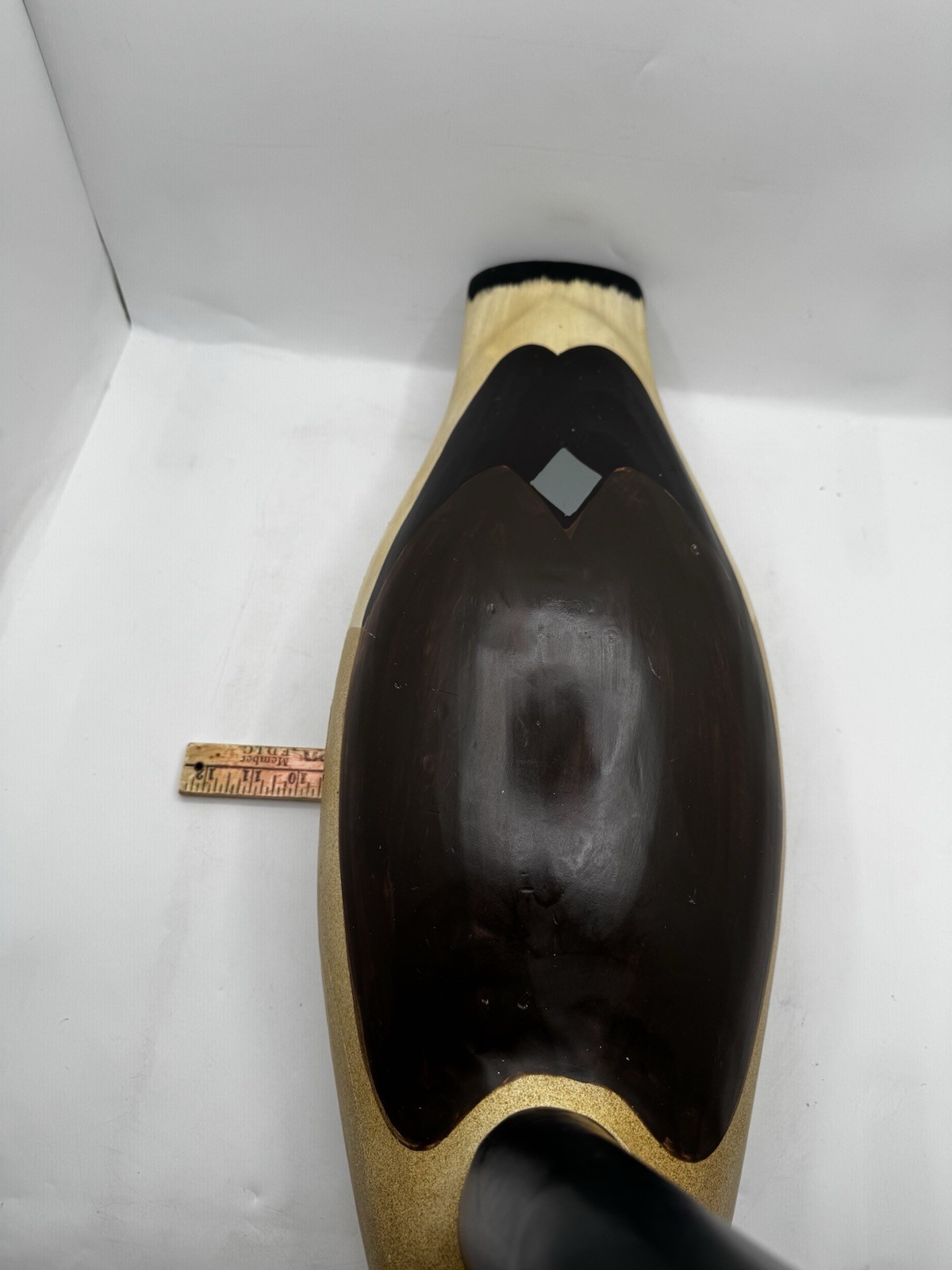 Vintage Large Hand Carved Canada Goose Wood Decoy Removable Head Folk Art 24”.