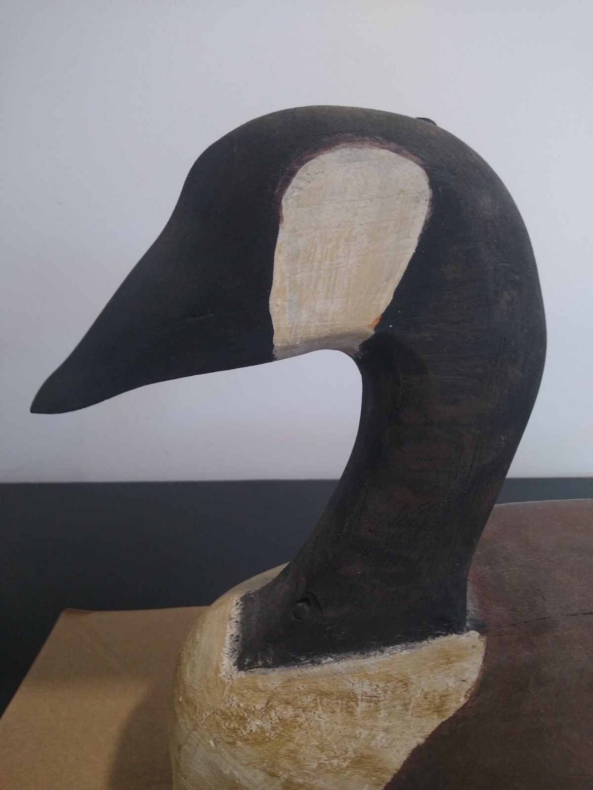 Carved Wooden Canada Goose Decoy