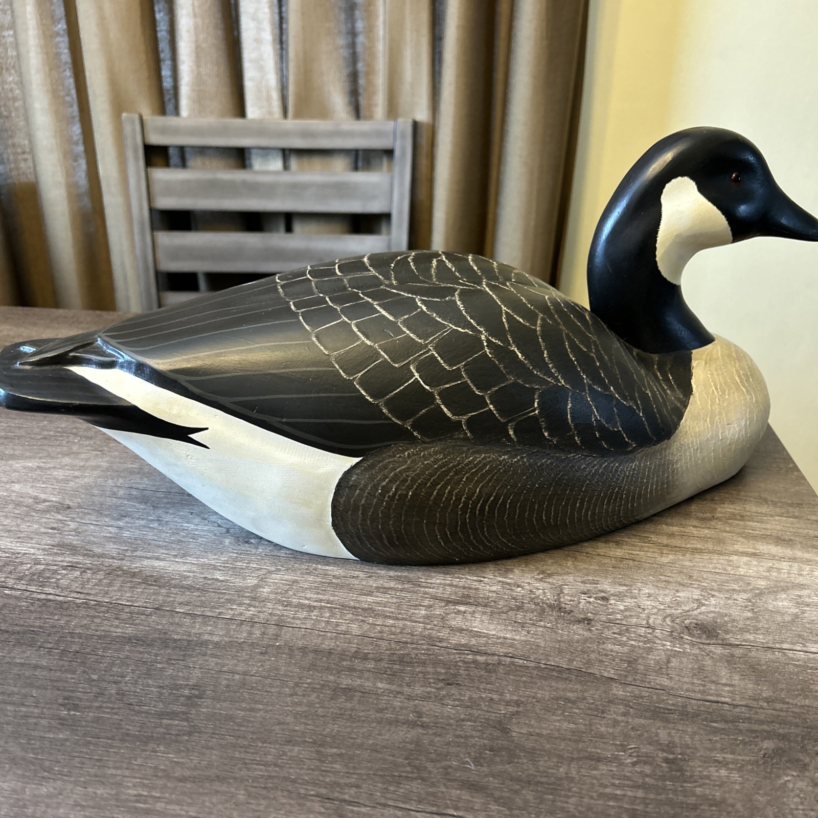Wildfowler Decoys Babylon N.Y Large Canadian Goose Decoy Signed Anne Madsen