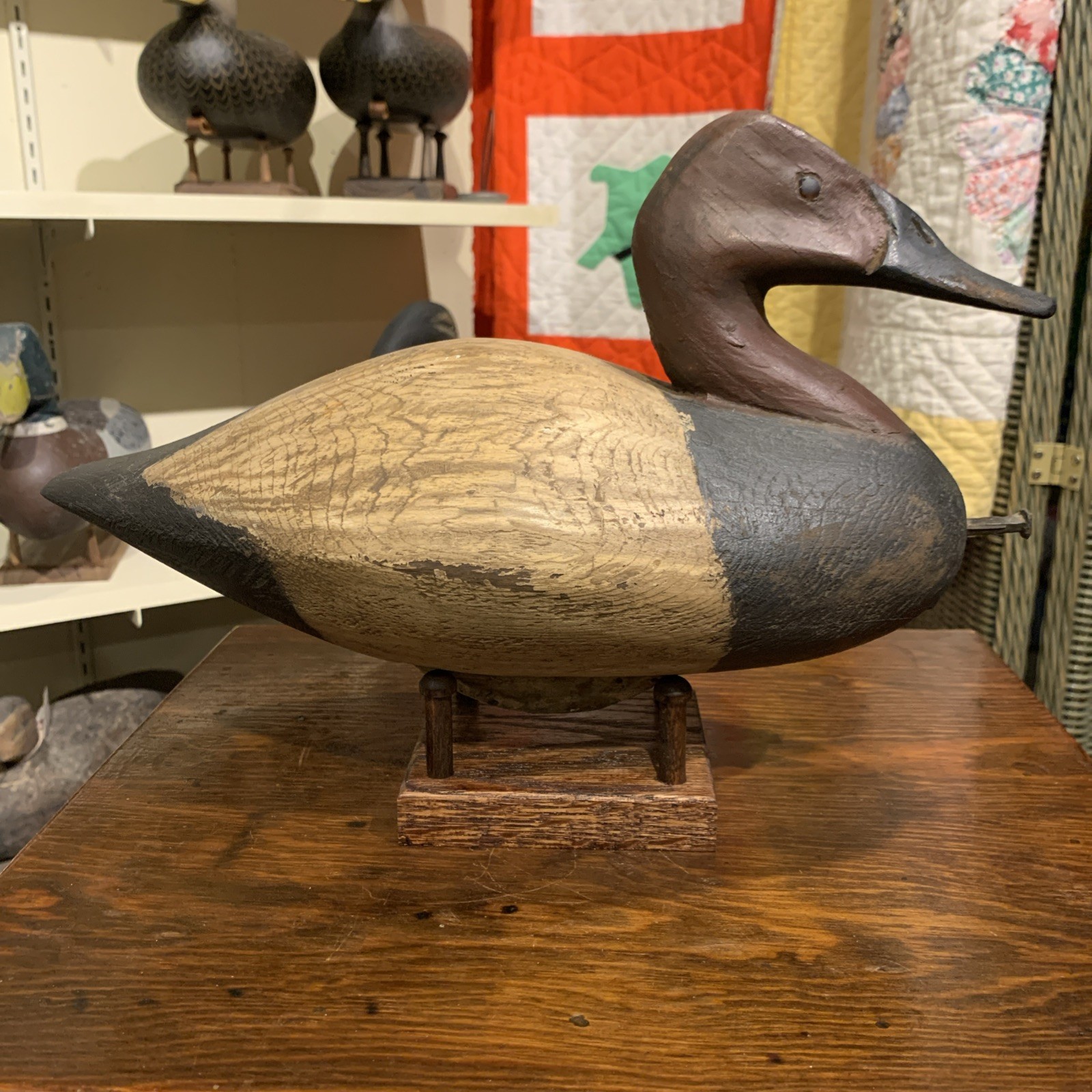 Nicely Done Copy of a Lee Dudley Vintage Canvasback Duck Decoy Great Profile