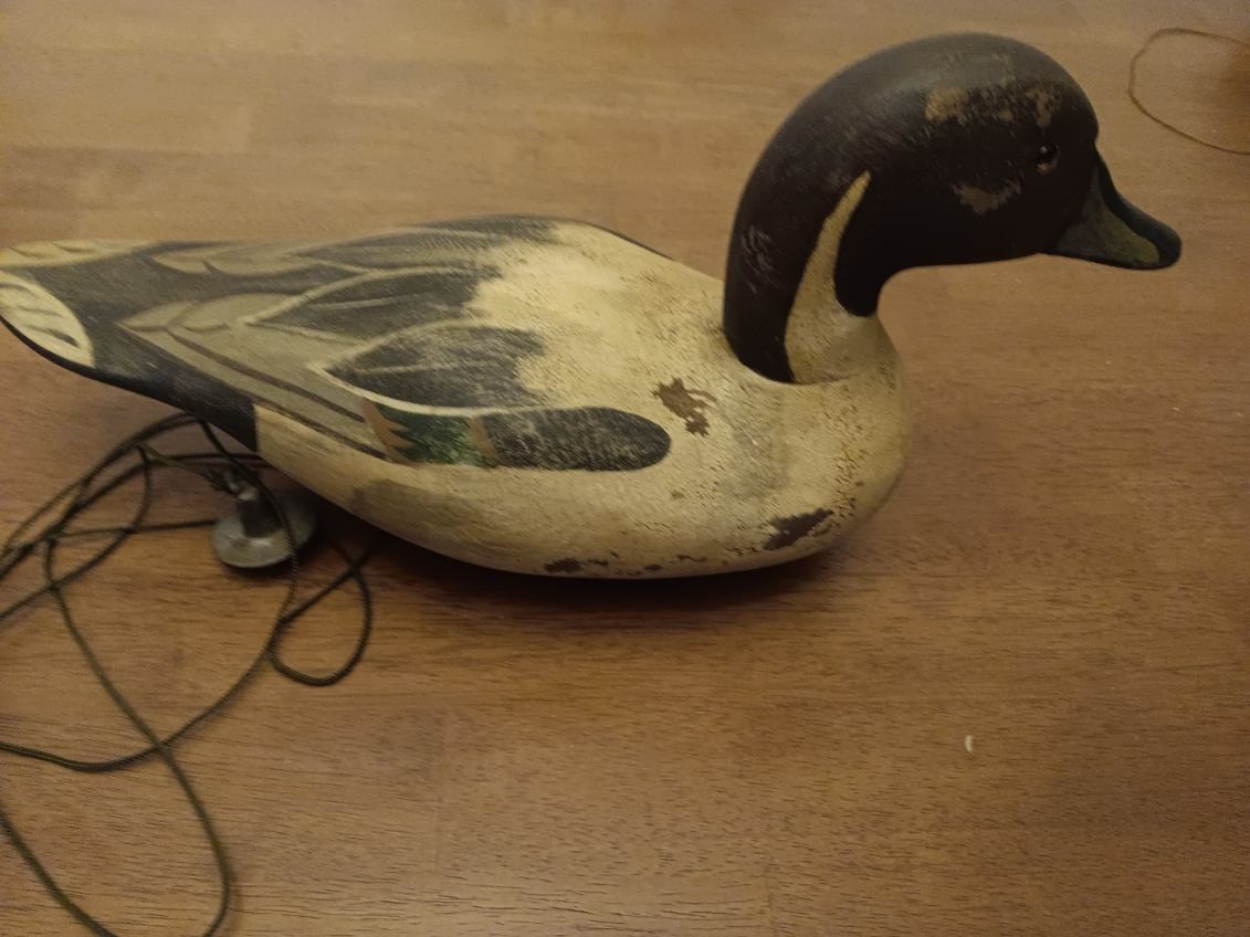 Pintail Duck Decoy Hand Carved and Painted by Inez Esse Wooden Bird Factory