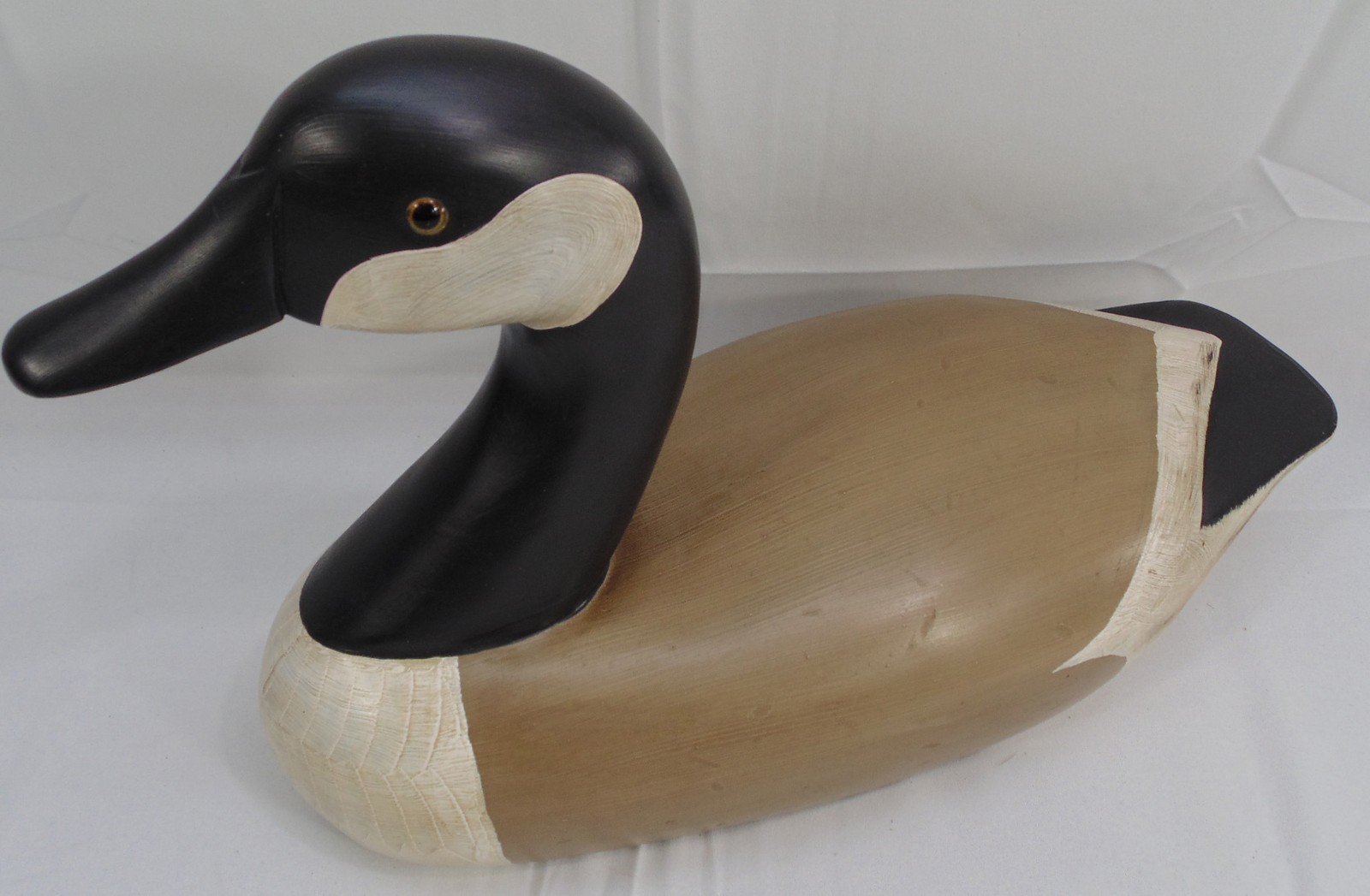 VTG Carved Wood Carved Decoy Painted Canadian Goose Signed G Lowenthal Canada