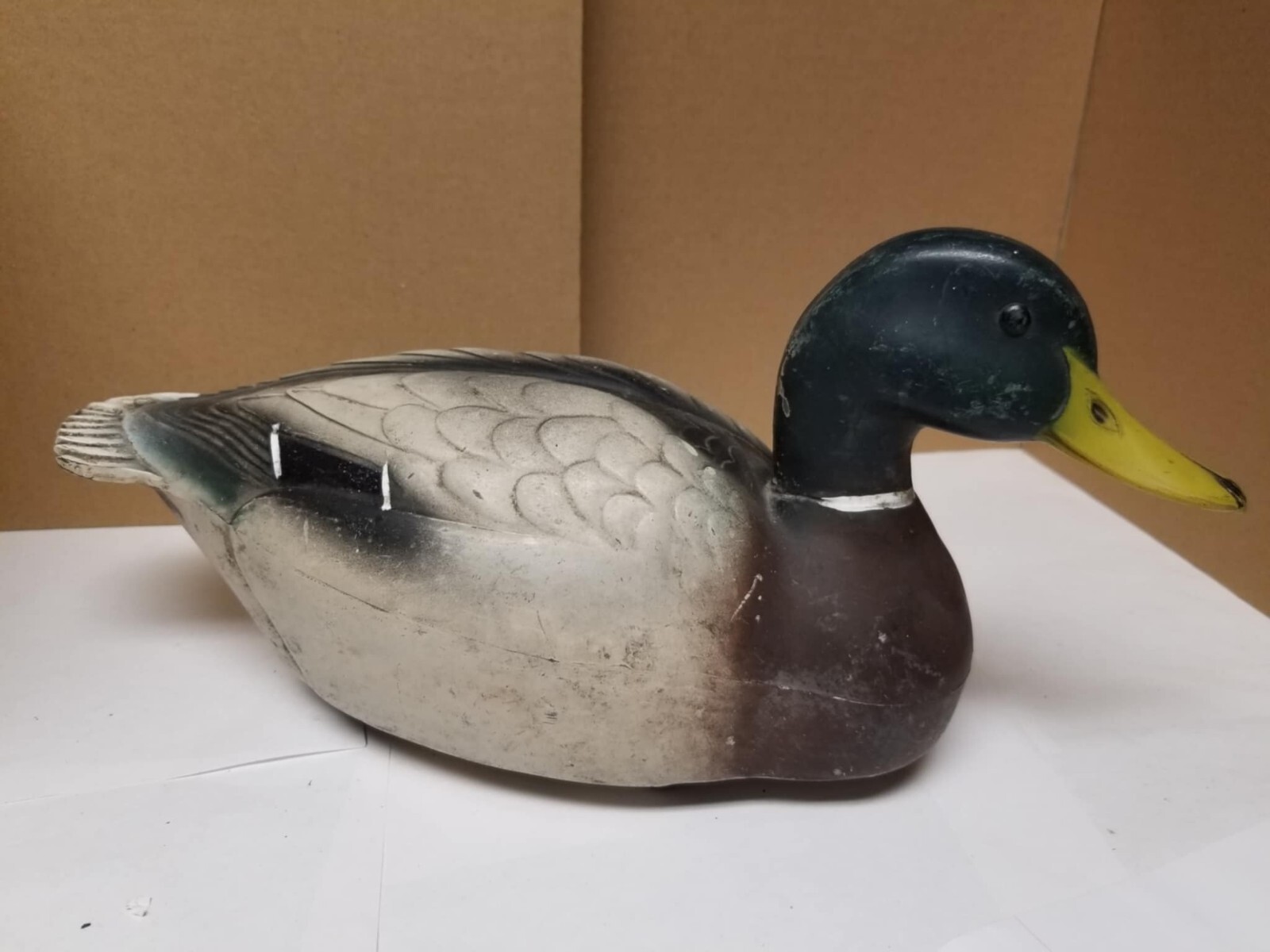 Vintage 15″ Featherlite D-5 Plastic Mallard Duck Decoy