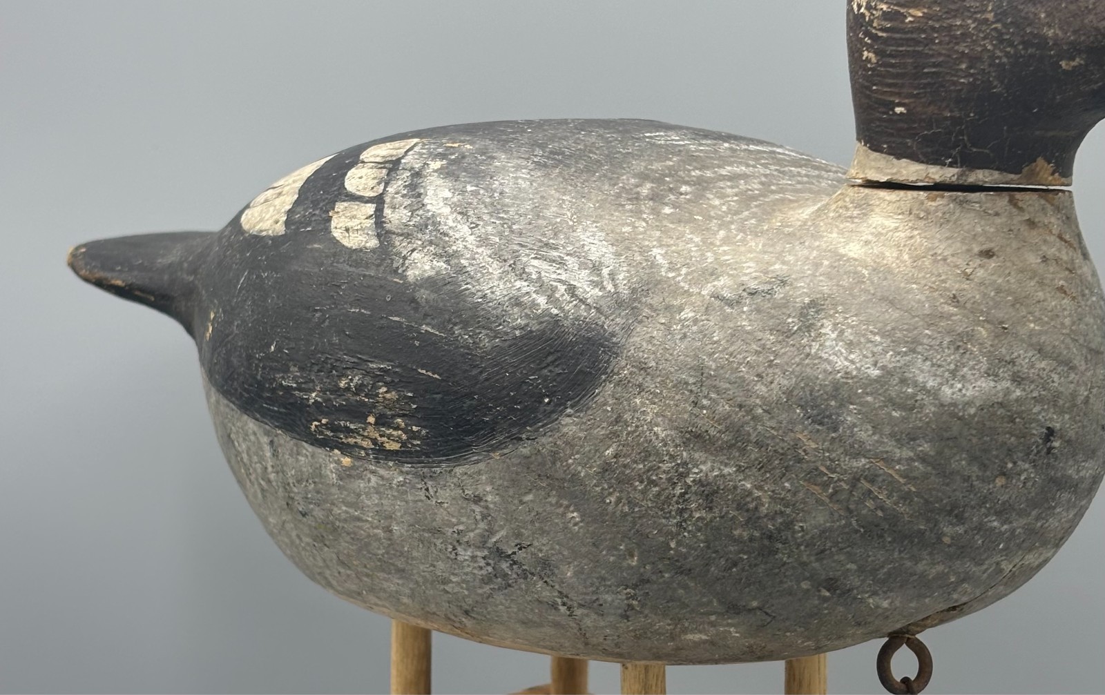 JULIUS MITTLESTEADT (1888-1957),BUFFALO, NY GOLDENEYE HEN ANTIQUE DECOY *ORG PNT
