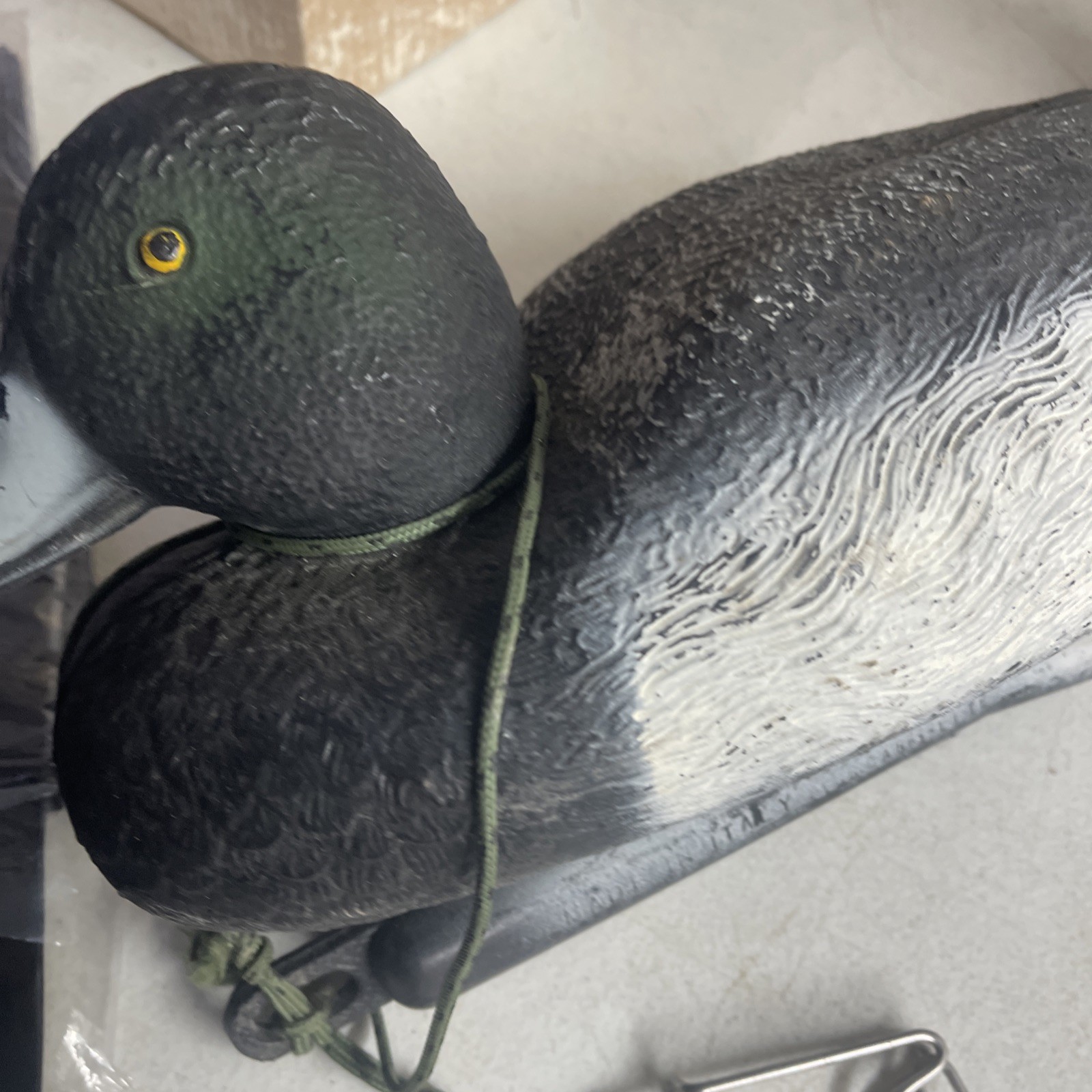 Vintage Mallard Duck Decoy Sport Plastic Carry Lite Goldeneye Made in Italy