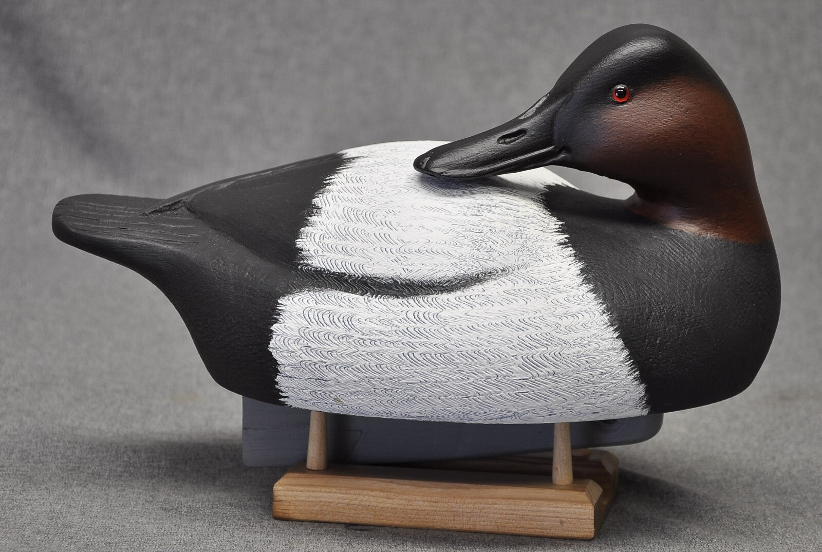 Jim Kelson style canvasback sleeper drake duck decoy by Darkfeather Freedman OP