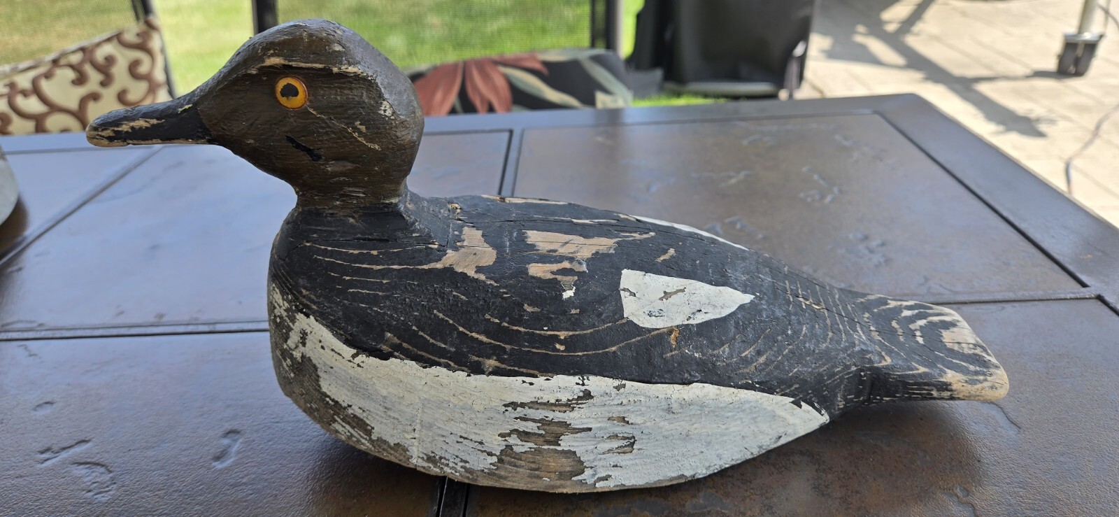 Vintage Duck Decoy Goldeneye 1000 Islands Ont Solid Wood