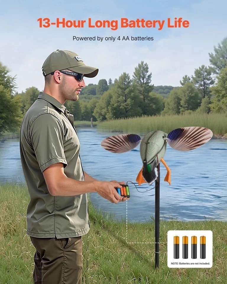 Spinning Wing Motion Duck Decoy Outdoor Realistic Teal Decoys for Hunting