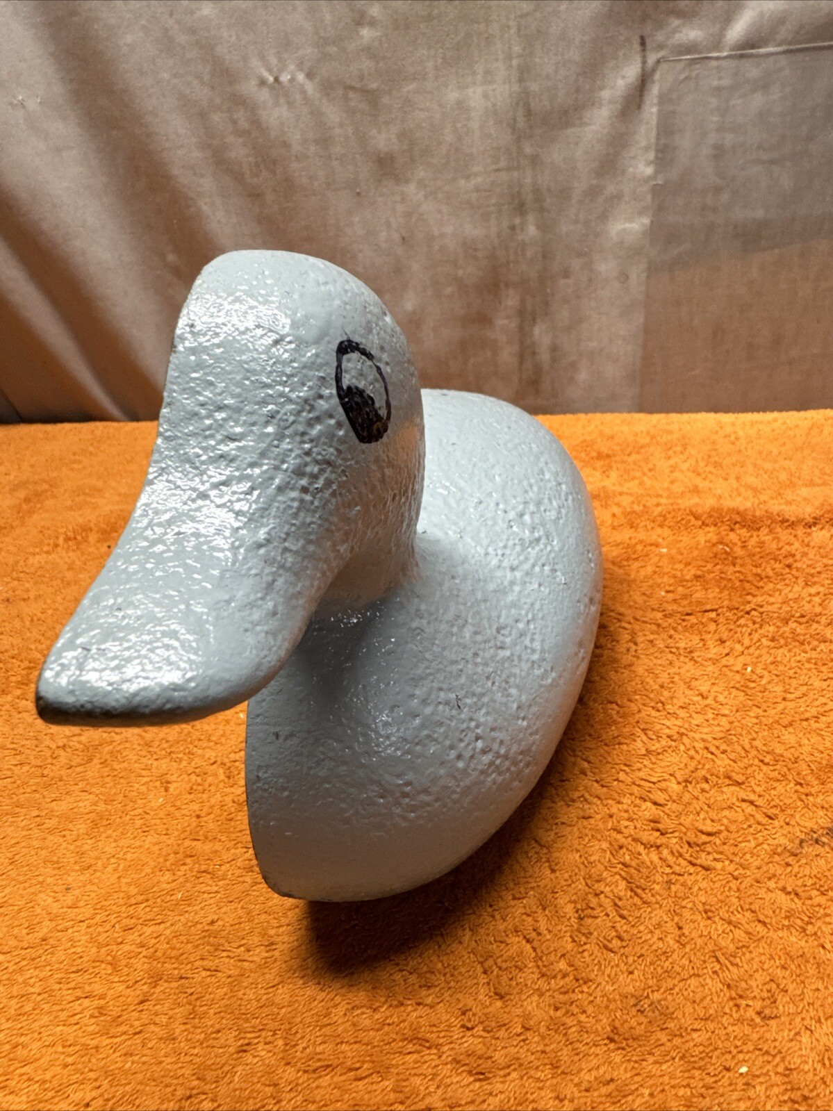 X•Vintage Rare Cast Iron Duck Decoy Doorstop