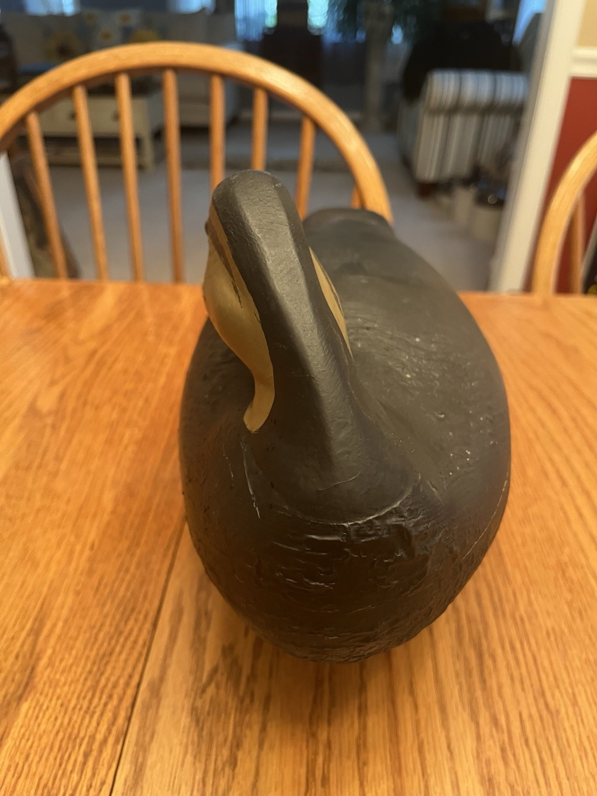 Vintage Preening Female Black Duck Signed A.C. Eastlack