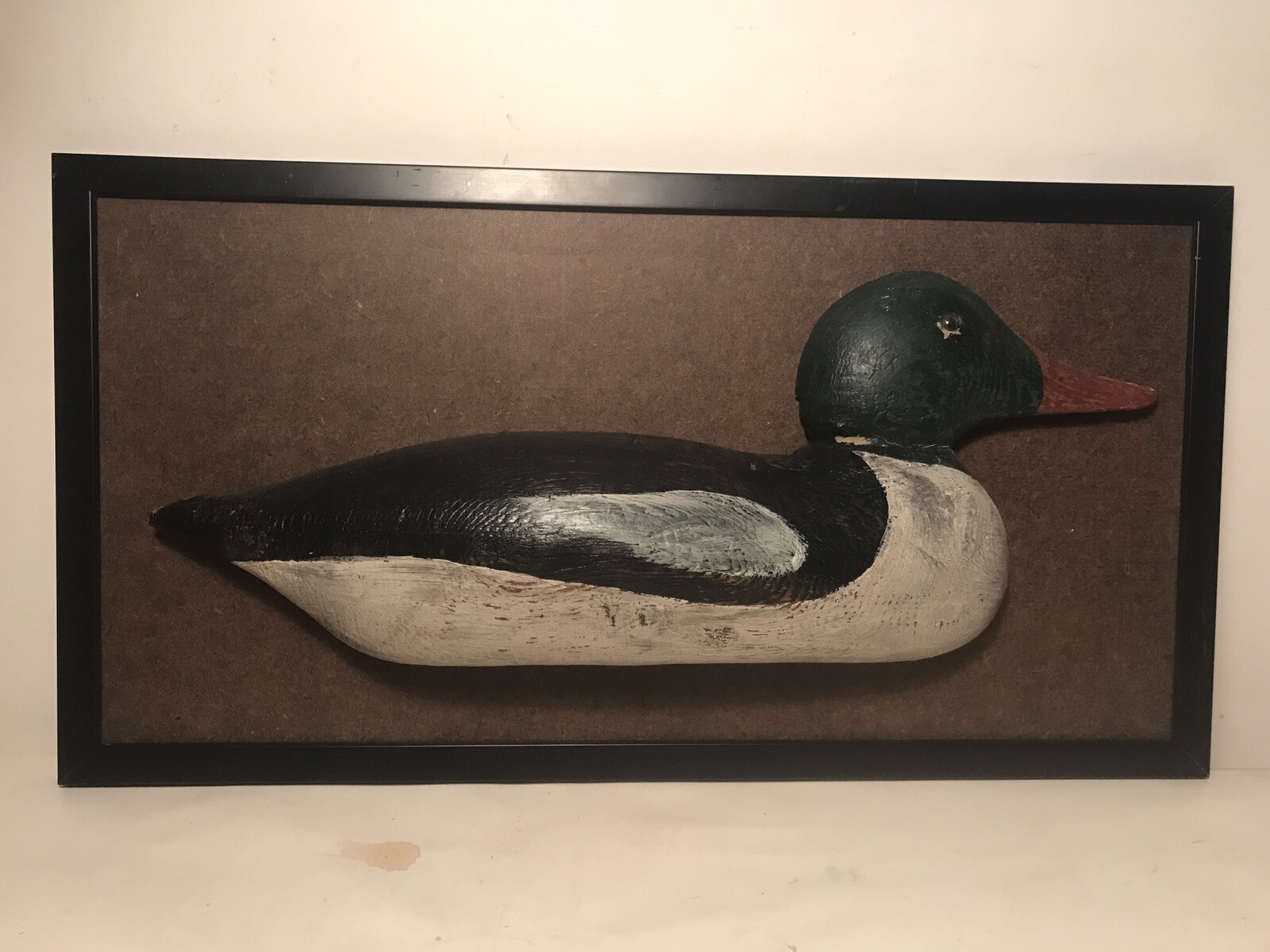 mason merganser drake plaque sign wall hanging duck decoy vintage